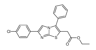 [6-(4-Chloro-phenyl)-3-phenyl-imidazo[2,1-b]thiazol-2-yl]-acetic acid ethyl ester Structure