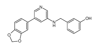 3-[[[5-(1,3-benzodioxol-5-yl)pyridin-3-yl]amino]methyl]phenol Structure