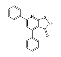 3-oxo-2,3-dihydro-4,6-diphenylisothiazolo[5,4-b]pyridine结构式