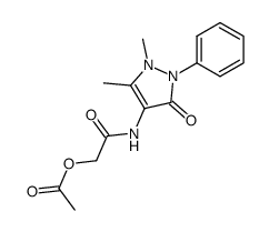 2-Acetyloxy-N-(2,3-dihydro-1,5-dimethyl-3-oxo-2-phenyl-1H-pyrazol-4-yl)acetamide结构式