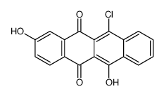 11-chloro-2,6-dihydroxytetracene-5,12-dione结构式