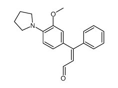 3-(3-methoxy-4-pyrrolidin-1-ylphenyl)-3-phenylprop-2-enal Structure