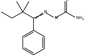 Hydrazinecarboxamide, 2-(2,2-dimethyl-1-phenylbutylidene)- Structure