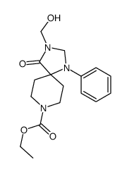 ETHYL 3-(HYDROXYMETHYL)-4-OXO-1-PHENYL-1,3,8-TRIAZASPIRO[4,5]DECANE-8-CARBOXYLATE结构式