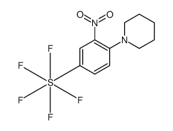Sulfur, pentafluoro[3-nitro-4-(1-piperidinyl)phenyl]-, (OC-6-21)结构式
