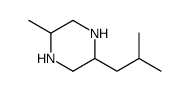 Piperazine, 2-methyl-5-(2-methylpropyl)- (9CI)结构式