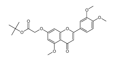 Acetic acid, 2-[[2-(3,4-dimethoxyphenyl)-5-methoxy-4-oxo-4H-1-benzopyran-7-yl]oxy]-, 1,1-dimethylethyl ester Structure