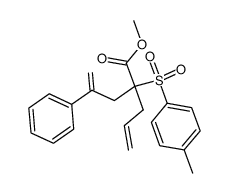 methyl 2-allyl-4-phenyl-2-tosylpent-4-enoate结构式