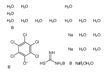 sodium,boron,2,3,4,5,6-pentachlorophenolate,sodium,thiourea,heptadecahydrate结构式