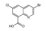 3-bromo-6-chloroquinoline-8-carboxylic acid Structure