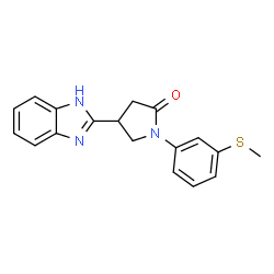 4-(1H-benzo[d]imidazol-2-yl)-1-(3-(methylthio)phenyl)pyrrolidin-2-one Structure