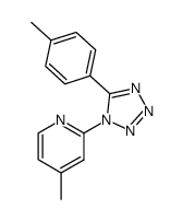 4-methyl-2-(5-(p-tolyl)-1H-tetrazol-1-yl)pyridine Structure