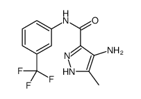 4-amino-5-methyl-N-[3-(trifluoromethyl)phenyl]-1H-pyrazole-3-carboxamide结构式
