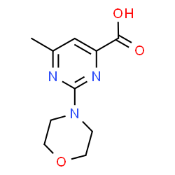 6-Methyl-2-morpholin-4-yl-pyrimidine-4-carboxylic acid结构式