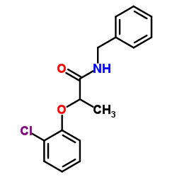 N-Benzyl-2-(2-chlorophenoxy)propanamide结构式