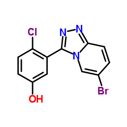 3-(6-Bromo[1,2,4]triazolo[4,3-a]pyridin-3-yl)-4-chlorophenol结构式