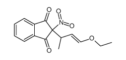 (E)-2-(3-Ethoxy-1-methyl-2-propenyl)-2-nitro-1,3-indandione结构式