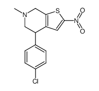 4-p-chlorophenyl-6-methyl-2-nitro-4,5,6,7-tetrahydro-thieno[2,3-c]pyridine Structure