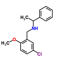 N-(5-Chloro-2-methoxybenzyl)-1-phenylethanamine结构式
