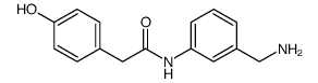 N-(3-(氨基甲基)苯基)-2-(4-羟基苯基)乙酰胺结构式