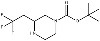 3-(2,2,2-trifluoro-ethyl)-piperazine-1-carboxylic acid tert-butyl ester Structure