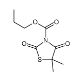 propyl 5,5-dimethyl-2,4-dioxo-1,3-thiazolidine-3-carboxylate Structure