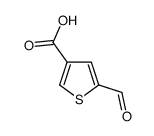 5-Formyl-3-thiophenecarboxylic acid structure