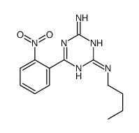 2-N-butyl-6-(2-nitrophenyl)-1,3,5-triazine-2,4-diamine结构式