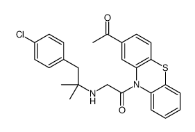 1-(2-acetylphenothiazin-10-yl)-2-[[1-(4-chlorophenyl)-2-methylpropan-2-yl]amino]ethanone Structure