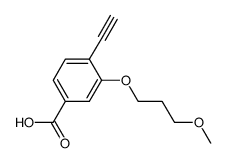 4-ethynyl-3-(3-methoxy-propoxy)-benzoic acid结构式