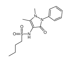 N-(1,5-二甲基-2-苯基-3-氧代-2,3-二氢-4-吡唑基)丁烷-1-磺酰胺结构式