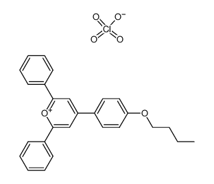 4-(p-butoxyphenyl)-2,6-diphenyl-pyrylium perchlorate结构式