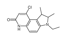 (+/-)-9-chloro-1,2-dimethyl-3-ethyl-1,2,3,6-tetrahydro-pyrrolo[3,2-f]quinolin-7-one Structure