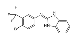 N-[4-bromo-3-(trifluoromethyl)phenyl]-1H-benzimidazol-2-amine结构式