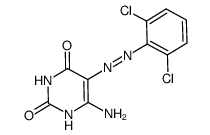 6-amino-5-(2,6-dichloro-phenylazo)-1H-pyrimidine-2,4-dione结构式