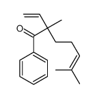 2-ethenyl-2,6-dimethyl-1-phenylhept-5-en-1-one Structure