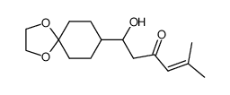 1-hydroxy-5-methyl-1-(1,4-dioxaspiro[4.5]decan-8-yl)hex-4-en-3-one Structure