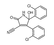 4,5-BIS(2-CHLOROPHENYL)-5-HYDROXY-2-OXO-2,5-DIHYDRO-1H-PYRROLE-3-CARBONITRILE structure