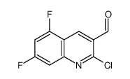 2-chloro-5,7-difluoroquinoline-3-carboxaldehyde structure