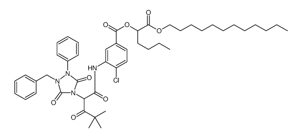 4-CHLORO-3-[2-(1-BENZYL-3,5-DIOXO-2-PHENYL-1,2,4-TRIAZOLIDIN-4-YL)-4,4-DIMETHYL-3-OXOVALERYAMINO]BENZOIC ACID 1-(DODECYLOXYCARBONYL)PENTYL ESTER picture