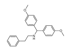 N-(bis(4-methoxyphenyl)methyl)-2-phenylethan-1-amine结构式