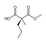(S)-2-methyl-2-propyl-malonic acid monomethyl ester结构式