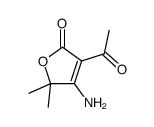 3-acetyl-4-amino-5,5-dimethylfuran-2-one结构式