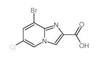 8-溴-6-氯咪唑并[1,2-a]吡啶-2-羧酸结构式