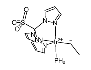 [Ir(H)(phosphine)(ethyl)(tris(pyrazolyl)methane sulfonate)]结构式