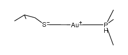 (trimethylphosphane)gold(I) isobutylthiolate结构式