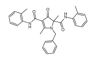 1-benzyl-2,5-dimethyl-3-oxo-N2,N4-di-o-tolyl-2,3-dihydro-1H-pyrrole-2,4-dicarboxamide Structure