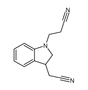 1-(β-cyanoethyl)-2,3-dihydroindole-3-acetonitrile Structure