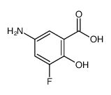5-Amino-3-fluoro-2-hydroxybenzoic acid结构式