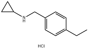 N-(4-ethylbenzyl)cyclopropanamine hydrochloride Structure